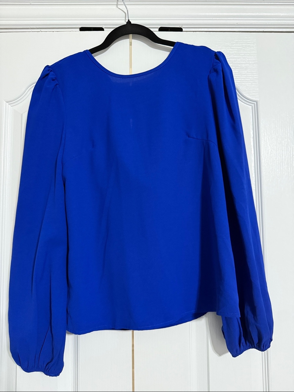 Women's Long-Sleeve Royal Blue Blouse